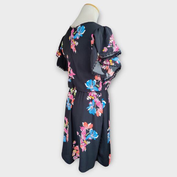 A New Day Women's Black Flowered Dress XS - Picture 6 of 7